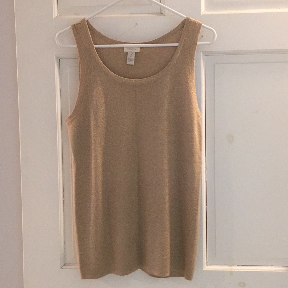 Gold Chico’s tank top